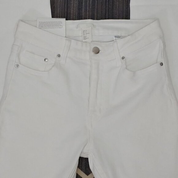 NWT H&M Ivory slim regular waist cropped skinny jeans - Picture 4 of 10